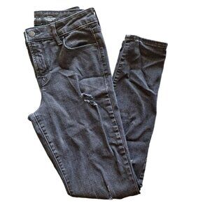 Old Navy Pop‎ Icon Skinny Jeans Gray Distressed Ripped Womens Size 2